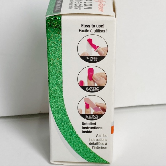Sally Hansen Salon Effects Nail Polish Strips Green Glitter Beat You To It NEW - Picture 4 of 4